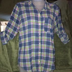 Hollister plaid blouse